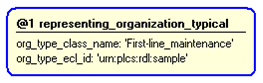 Figure 4 —  Instantiation of representing_organization_typical template