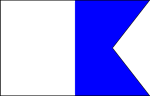 A blue and white flag

Description automatically generated